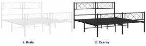 Czarne metalowe łóżko industrialne 120x200cm - Espux