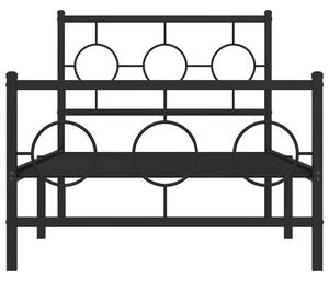 Czarne loftowe łóżko pojedyncze 90x200 cm - Ripper
