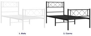 Białe metalowe łóżko loftowe 100x200 cm - Espux