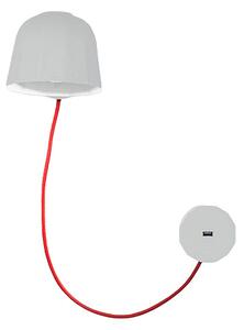 Prandina - Novia W1 Lampa Ścienna USB Matt White Prandina