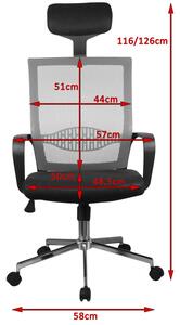 Czarny klasyczny fotel ergonomiczny do biurka - Trexol