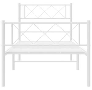 Białe metalowe łóżko loftowe 100x200 cm - Espux