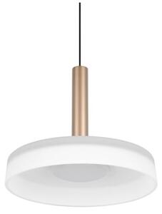 Lampa wisząca LED w czarno-biało-złotym kolorze ze ściemniaczem i szklanym kloszem ø 22 cm Celeste – Trio