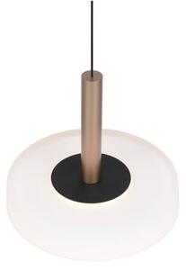 Lampa wisząca LED w czarno-biało-złotym kolorze ze ściemniaczem i szklanym kloszem ø 22 cm Celeste – Trio
