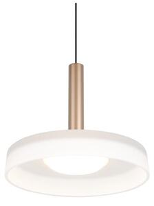 Lampa wisząca LED w czarno-biało-złotym kolorze ze ściemniaczem i szklanym kloszem ø 22 cm Celeste – Trio