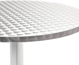 Stół ogrodowy, srebrny, 60x70 cm, aluminiowy