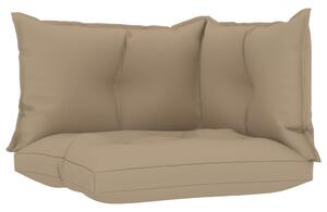 Poduszki na sofę z palet, 3 szt., beżowe, tkanina