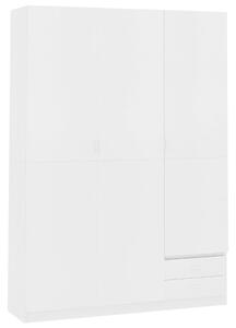 Szafa 3-drzwiowa, biała, 120x50x180 cm, płyta wiórowa