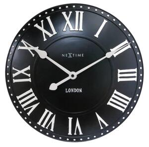 Zegar ścienny (czarny) London Roman Nextime