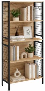 Regał Drewno Metal W Stylu Loft Dąb Sonoma Z8-H99
