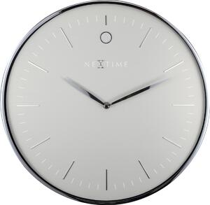 Zegar ścienny (szaro-srebrny) Glamour Nextime