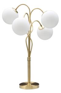 Lampa stołowa w biało-złotym kolorze ze szklanym kloszem (wysokość 74 cm) Glamy – Mauro Ferretti