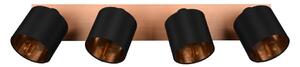 Czarno-naturalna lampa punktowa ø 12 cm Tommy – Reality