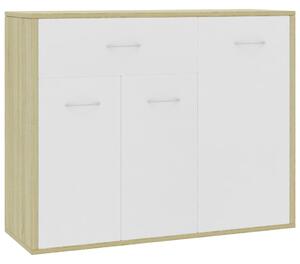 Szafka, biel i dąb sonoma, 88 x 30 x 70 cm, płyta wiórowa