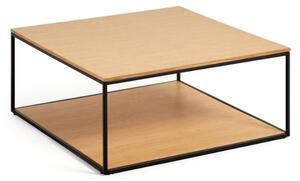 Stolik z blatem w dekorze dębu 80x80 cm Yona − Kave Home