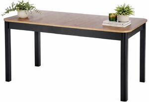 Nowoczesny prostokątny rozkładany stół dąb artisan + czarny N7-B29