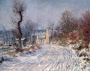 Reprodukcja The Road to Giverny Winter 1885, Claude Monet