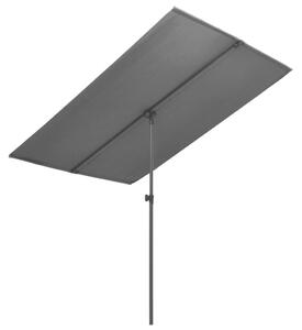Parasol ogrodowy na słupku aluminiowym, 180x130 cm, antracytowy