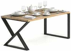 Nowoczesny stół z dębowym blatem 150 x 80 L6-N29
