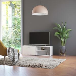 Szafka pod TV, biała, 120x34x37 cm, materiał drewnopochodny