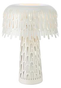 Biała lampa stołowa z metalowym kloszem (wysokość 38 cm) Verbera – Markslöjd