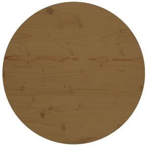 Blat stołu, brązowy, Ø70x2,5 cm, lite drewno sosnowe