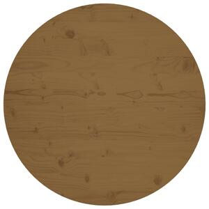 Blat stołu, brązowy, Ø80x2,5 cm, lite drewno sosnowe