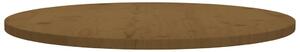 Blat stołu, brązowy, Ø80x2,5 cm, lite drewno sosnowe