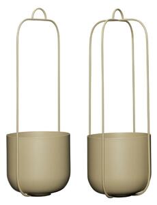 Metalowe wiszące osłonki na doniczki zestaw 2 szt. ø 16 cm Lotus – Hübsch