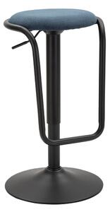 Morski/czarny tapicerowany hoker z regulowaną wysokością (wysokość siedziska 61 cm) Destiny – Mauro Ferretti