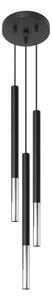 Metalowa lampa wisząca w czarno-srebrnym kolorze ø 20 cm Asarot – Sollux