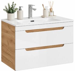 Szafka wisząca pod umywalkę z szufladami z szufladami 60 cm C7-H06