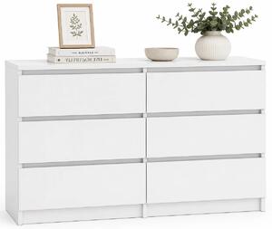 Nowoczesna Biała Komoda 140 Cm Z Szufladami H5-F91