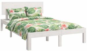 Białe łóżko z drewna sosnowego 120x200 C7-K64
