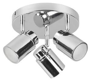 Metalowa lampa punktowa w kolorze błyszczącego srebra Angelo – Trio