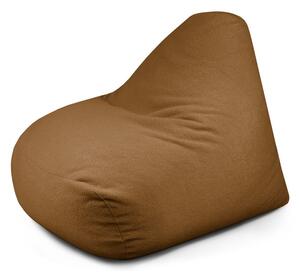 Brązowy worek do siedzenia z materiału bouclé Snug 100 – SLOWDOWN