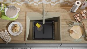 Zlewozmywak kuchenny granitowy jednokomorowy bez ociekacza z dużą komorą XXL Oslo 60 Top + Gratis