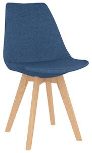 Krzesła stołowe, 6 szt., niebieskie, obite tkaniną