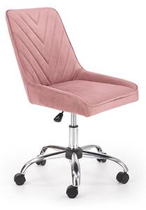 Różowe krzesło biurowe MORE VELVET