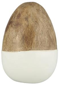 IB Laursen Biało-brązowe jajko wielkanocne, stojące