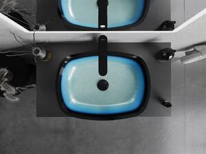 Mexen Araks szklana umywalka nablatowa 54 x 39 cm, niebieska - 24155447