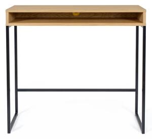 Biurko z blatem w dekorze dębu 35x100 cm Frame – Woodman