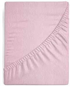 Prześcieradło EUROFIRANY Design 91 Frotte z gumką 180 x 200 cm Pudrowy róż