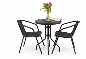 MebleMWM Krzesło ogrodowe BALI KJF3644 | Czarny