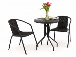 MebleMWM Krzesło ogrodowe BALI KJF3644 | Czarny