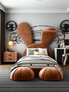 Łóżko młodzieżowe z pojemnikiem Rabbit + LED | Kolory do wyboru