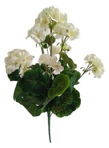 Sztuczny kwiat Muszkatel biały, 47 cm