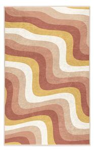 Żółto-szaroróżowy dywan odpowiedni do prania 80x150 cm Creamy Strawberry Swirl – Mila Home