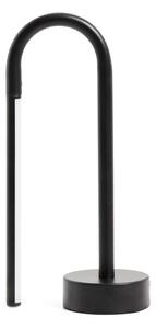 Czarna metalowa lampa stołowa LED (wysokość 30 cm) Bow – Kave Home