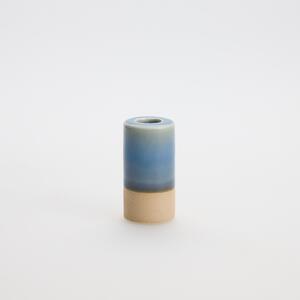 Reserved - Ceramiczny świecznik - Niebieski
